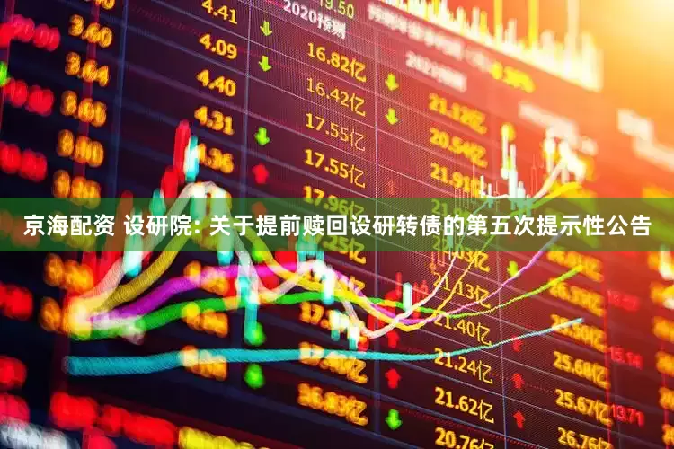 京海配资 设研院: 关于提前赎回设研转债的第五次提示性公告